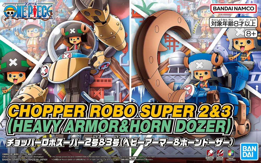 MK One Piece : Chopper Robo Super 2&3 Heavy Armor & Horn Dozer