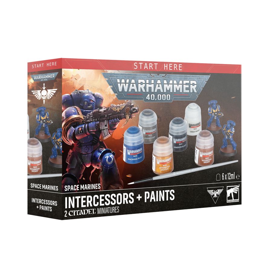Warhammer 40K - Space Marines: Intercessors + Set de Peinture