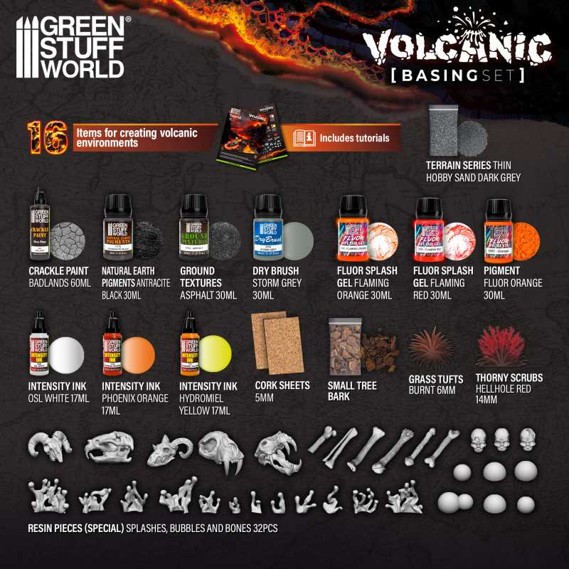 Green Stuff World - Kit de Soclage : Volcanique - MEKA NEKO