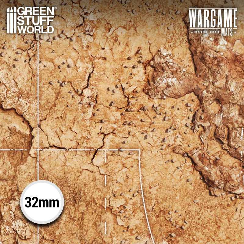 Green Stuff World - Tapis de Wargame : Dreadrock Badlands - MEKA NEKO