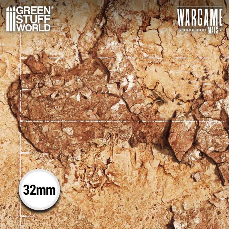 Green Stuff World - Tapis de Wargame : Dreadrock Badlands - MEKA NEKO