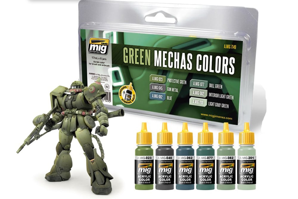 GUNDAM ACC - Mechas colors set - GREEN - MEKA NEKO