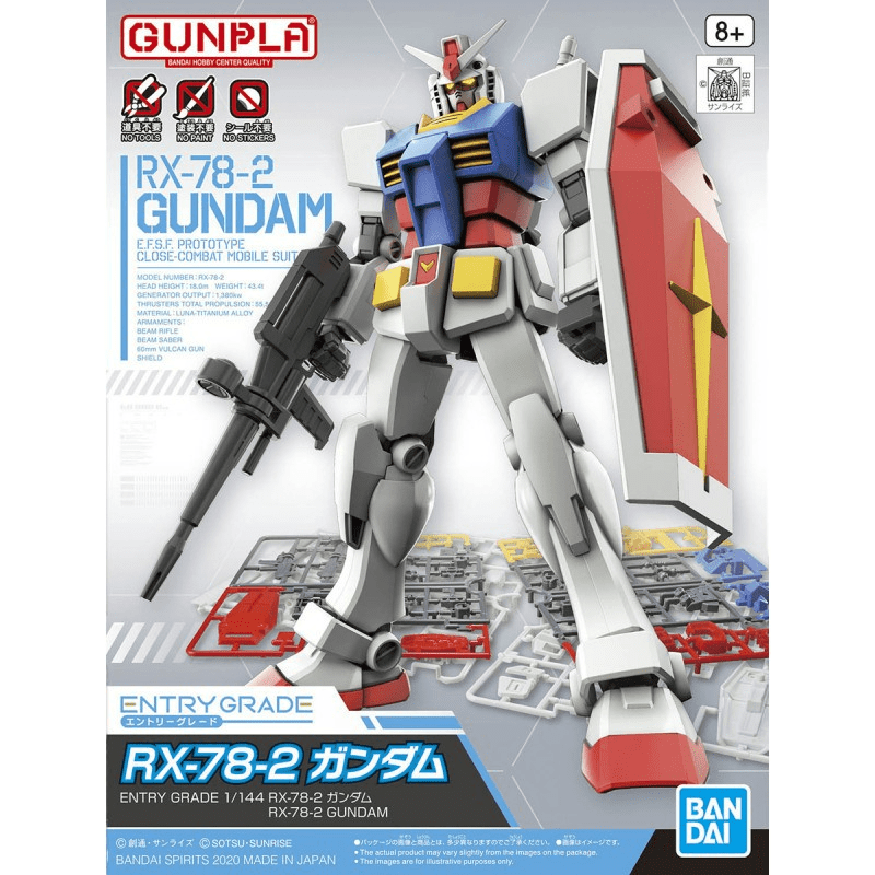 Gundam Gunpla Entry Grade 1/144 RX - 78 - 2 Gundam - MEKA NEKO