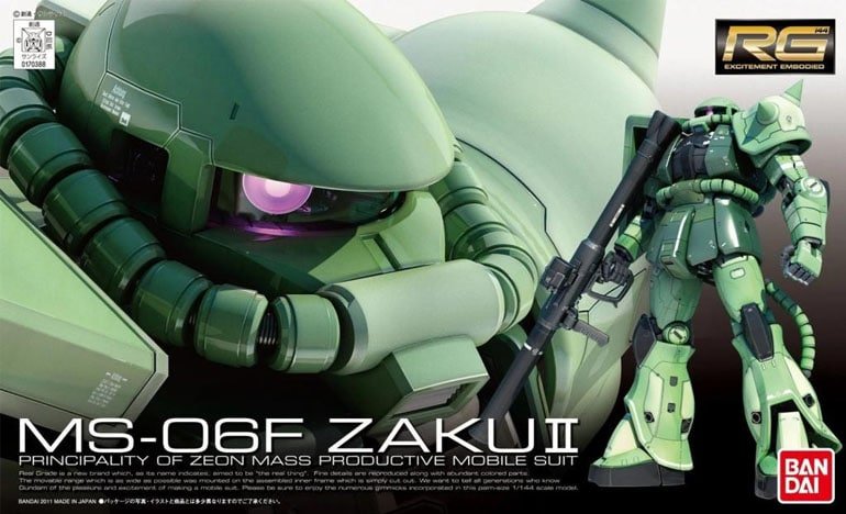 Gundam Gunpla RG 1/144 04 MS - 06F Zaku II - MEKA NEKO