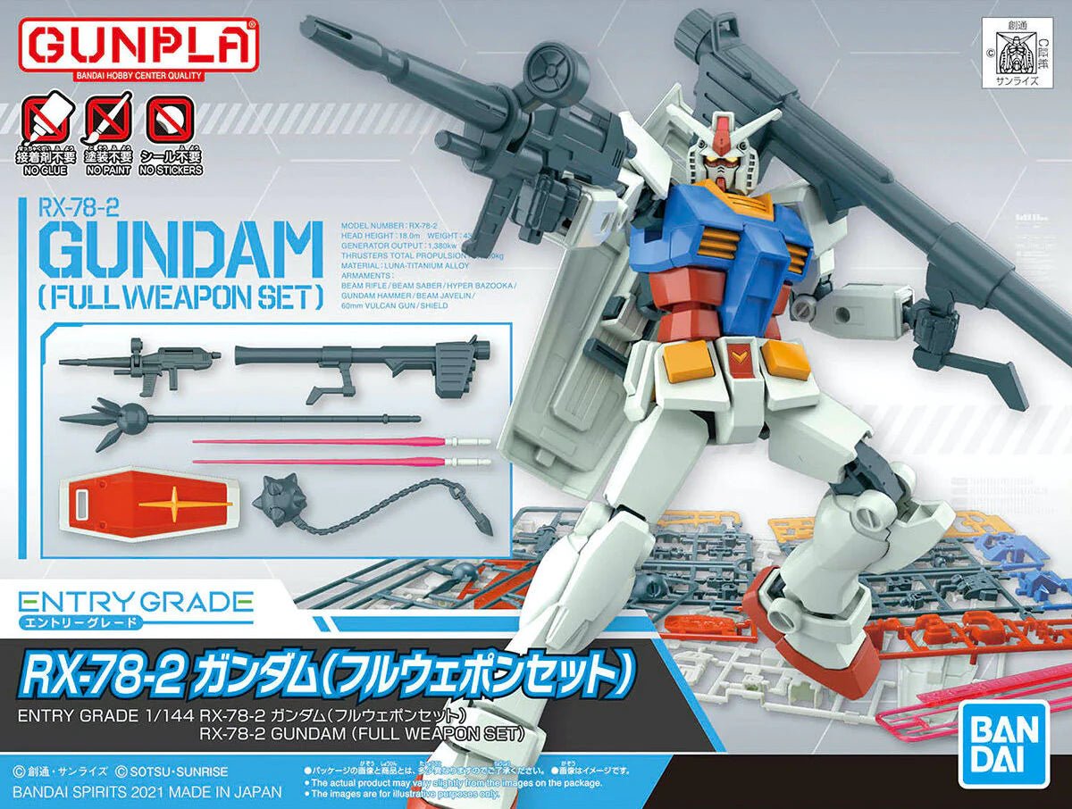 Gunpla EG - Gundam Rx - 78 - 2 Full Weapon Set - MEKA NEKO