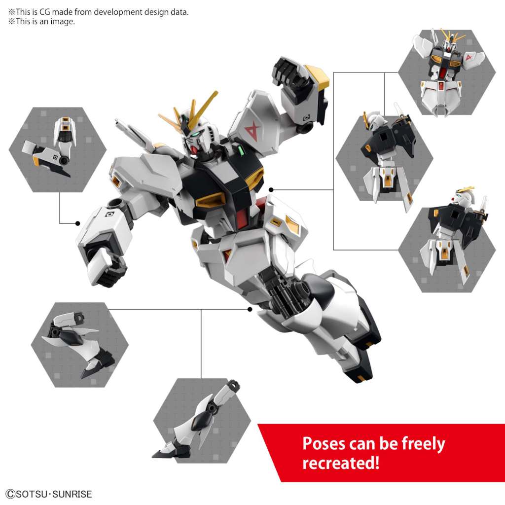 Gunpla Entry Grade 1/144 Nu Gundam - MEKA NEKO