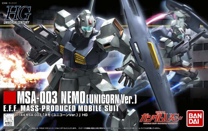 Gunpla HG 1/144 - MSA - 003 NEMO (Unicorn Ver.) - MEKA NEKO