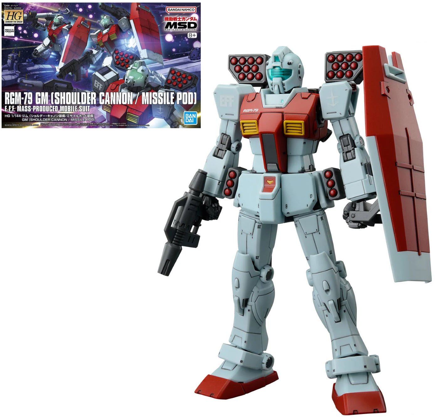Gunpla HG 1/144 - RGM - 79 GM (Shoulder Cannon / Missile Pod) - MEKA NEKO