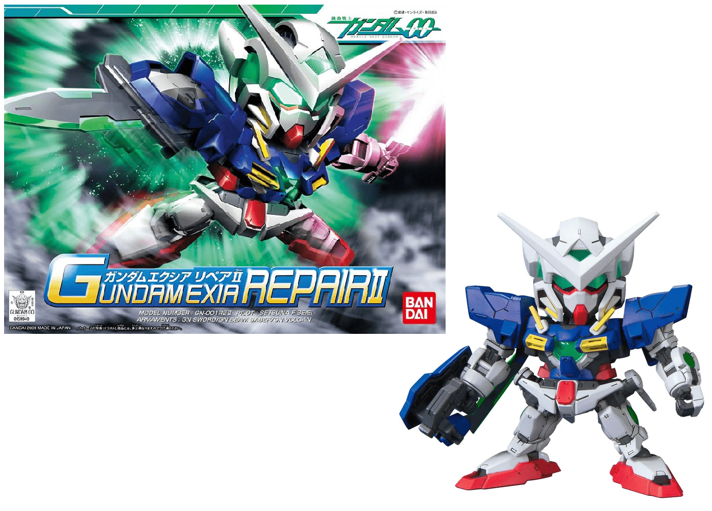 Gunpla SD - BB 334 Gundam Exia Repair II - MEKA NEKO