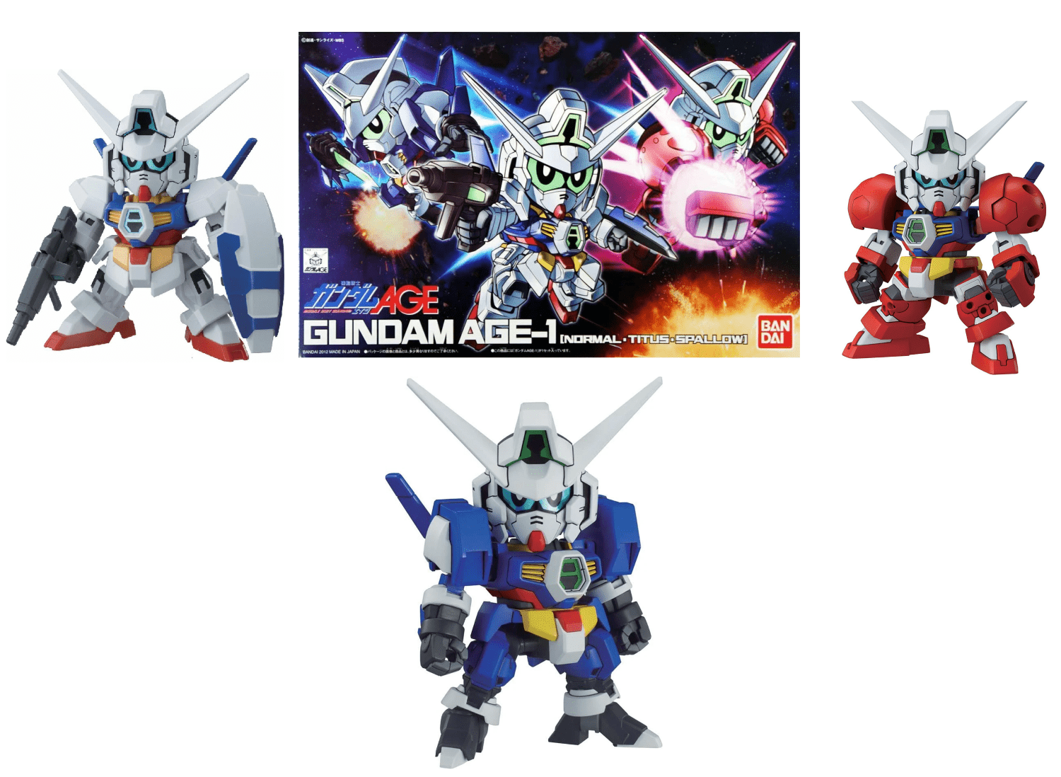 Gunpla SD - BB369 Gundam Age - 1 (Normal - Titus - Spallow) - MEKA NEKO