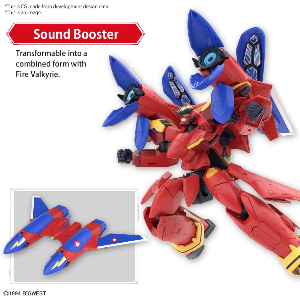 MK HG 1/100 Macross - VF - 19 Fire Valkyrie with Sound Booster - MEKA NEKO