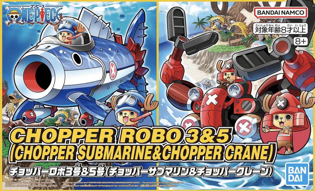 MK One Piece : Chopper Robot 3 & 5 Submarine & Choper Crane - MEKA NEKO
