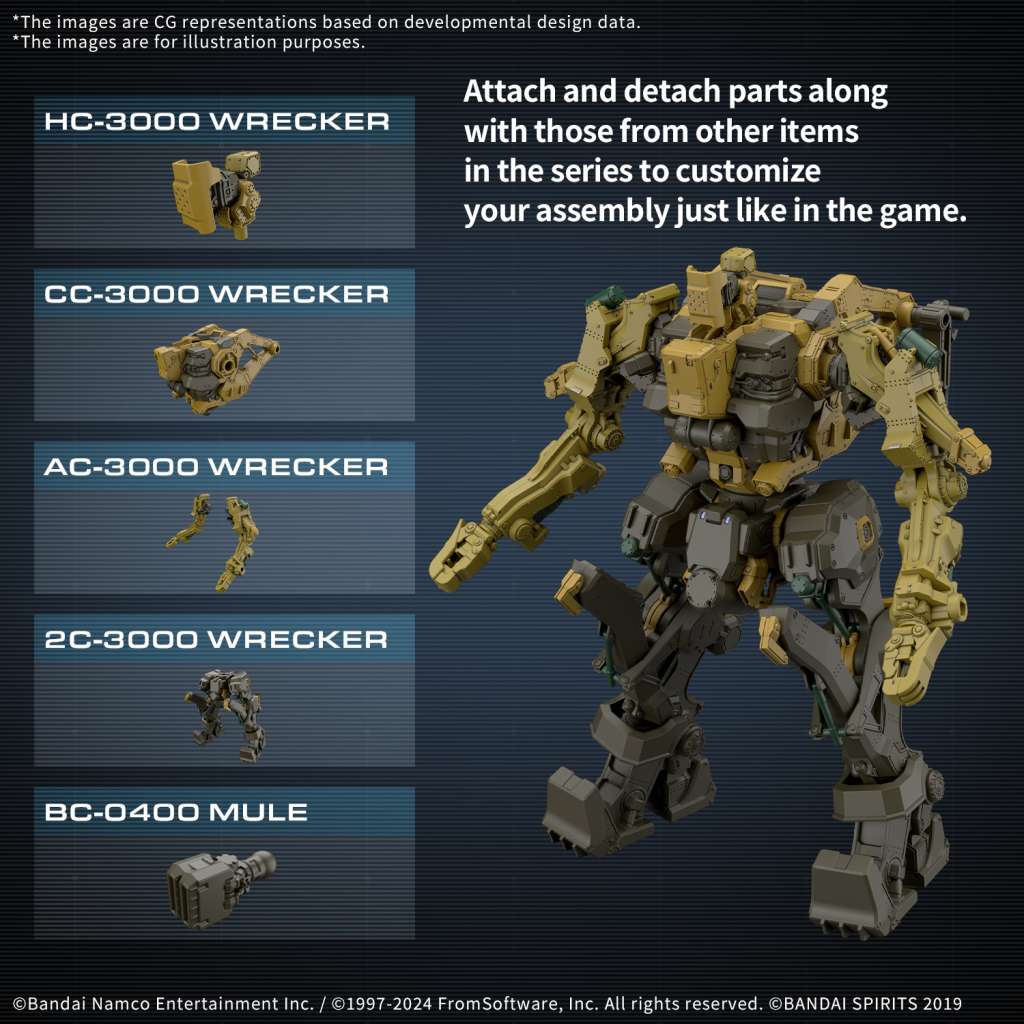 Model Kit 30MM - Armored Core VI RAD CC - 3000 Wrecker Milk Tooth - MEKA NEKO