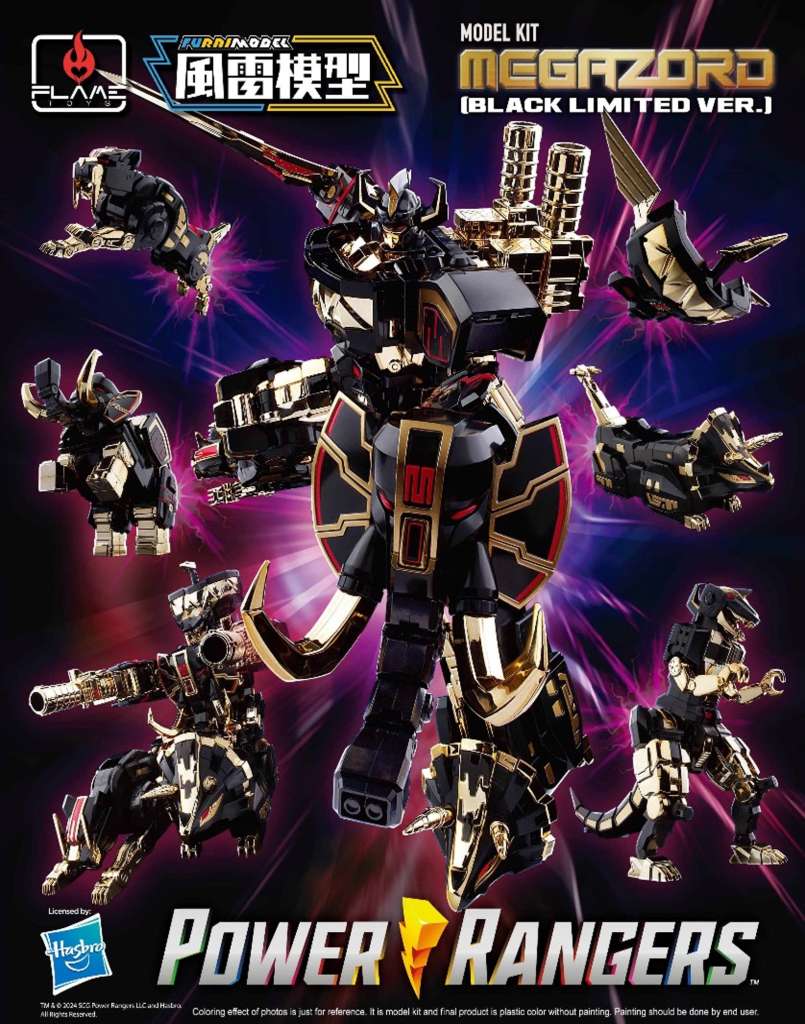 Model Kit Power Rangers - Megazord Black Limited Version - MEKA NEKO