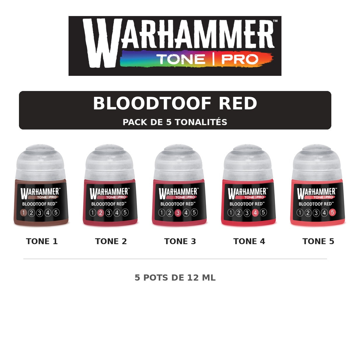 Pack Warhammer Tone Pro Bloodtoof Red - 5 tonalités