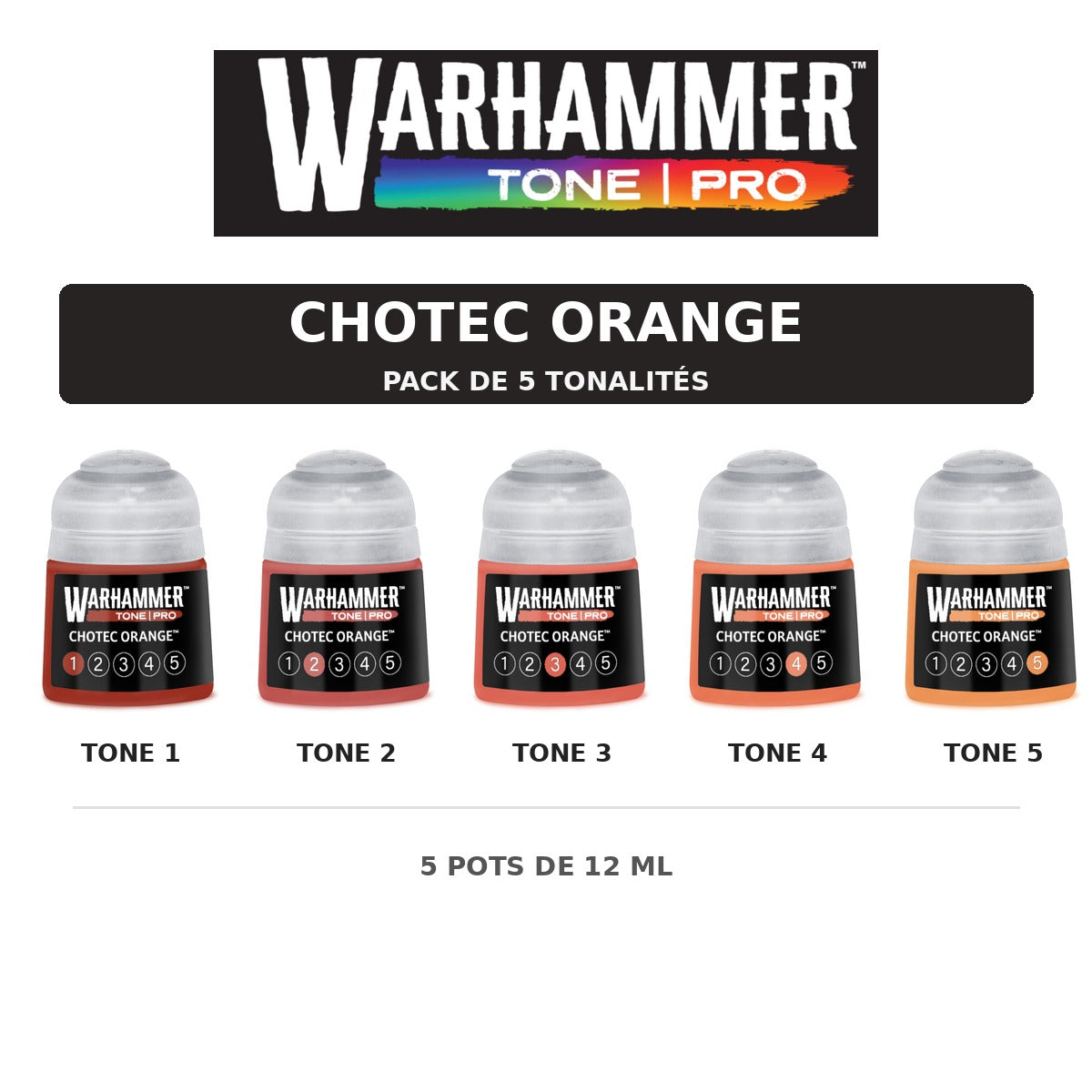 Pack Warhammer Tone Pro Chotec Orange - 5 tonalités