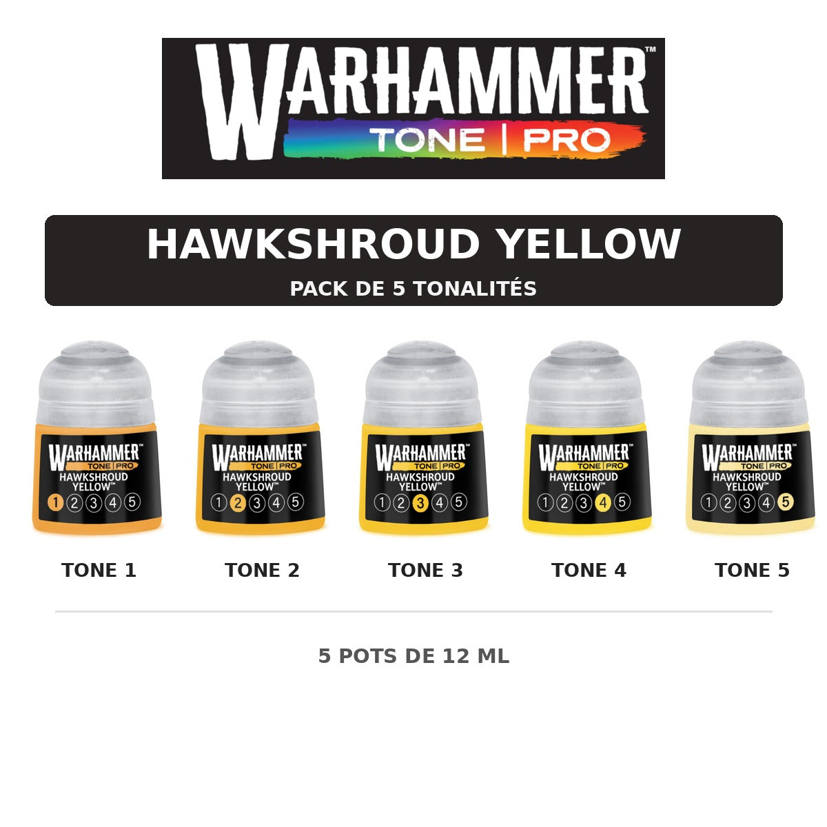 Pack Warhammer Tone Pro Hawkshroud Yellow - 5 tonalités