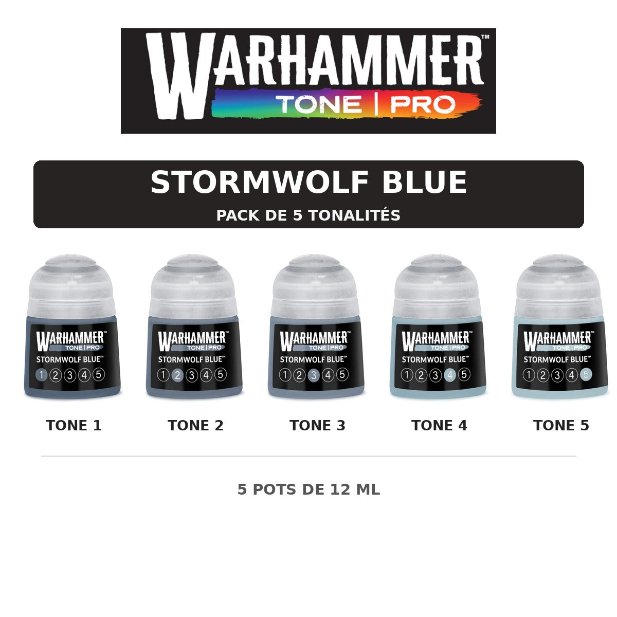 Pack Warhammer Tone Pro Stormwolf Blue - 5 tonalités