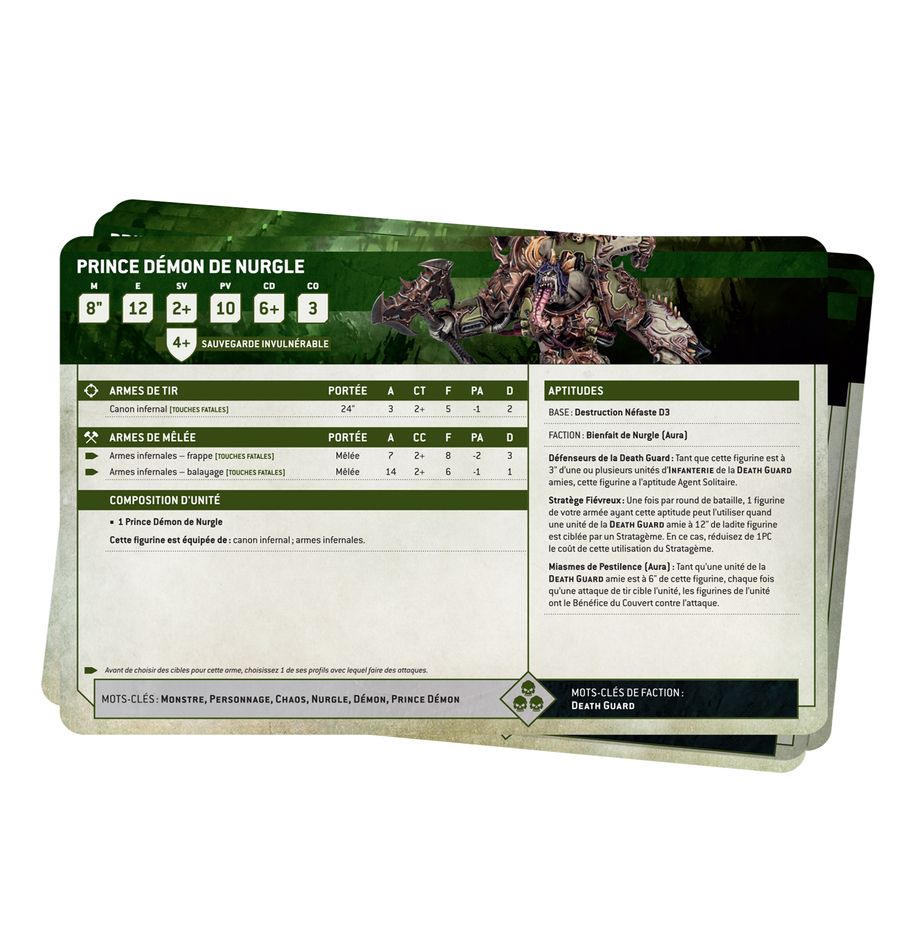 Warhammer 40K - Cartes Techniques : Death Guard (PRÉ - COMMANDE) - MEKA NEKO
