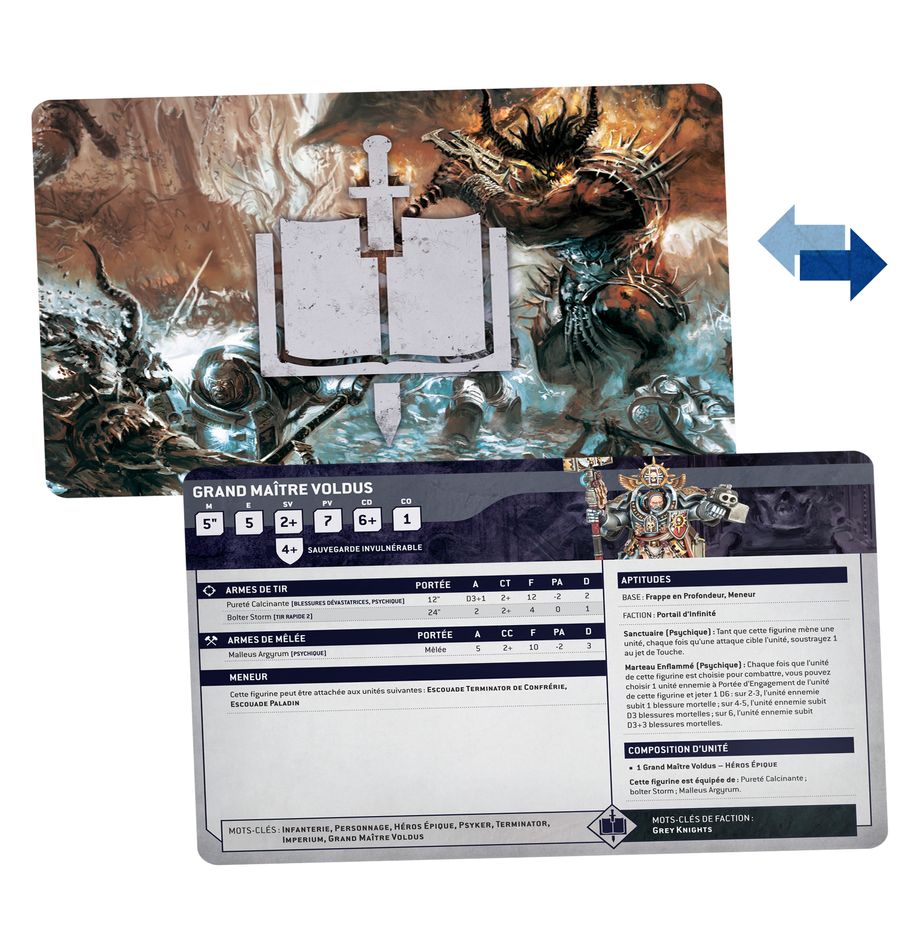 Warhammer 40K - Cartes Techniques : Grey Knights - MEKA NEKO