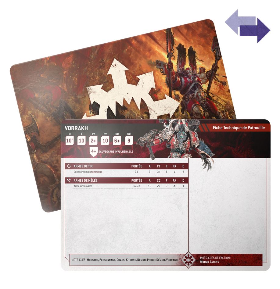 Warhammer 40K - Cartes Techniques : World Eater (PRÉ - COMMANDE) - MEKA NEKO