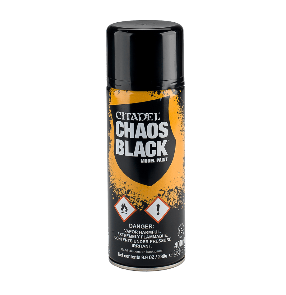 Warhammer - Bombe de peinture Citadel Chaos Black - MEKA NEKO