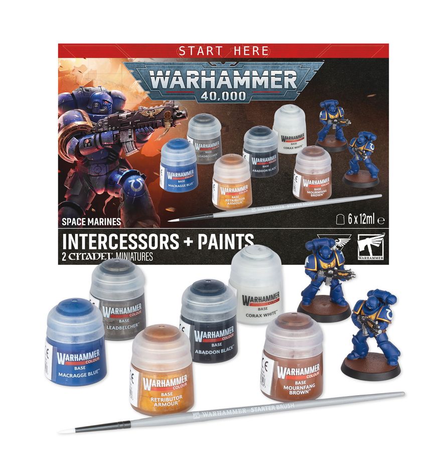 Warhammer 40K - Space Marines: Intercessors + Set de Peinture