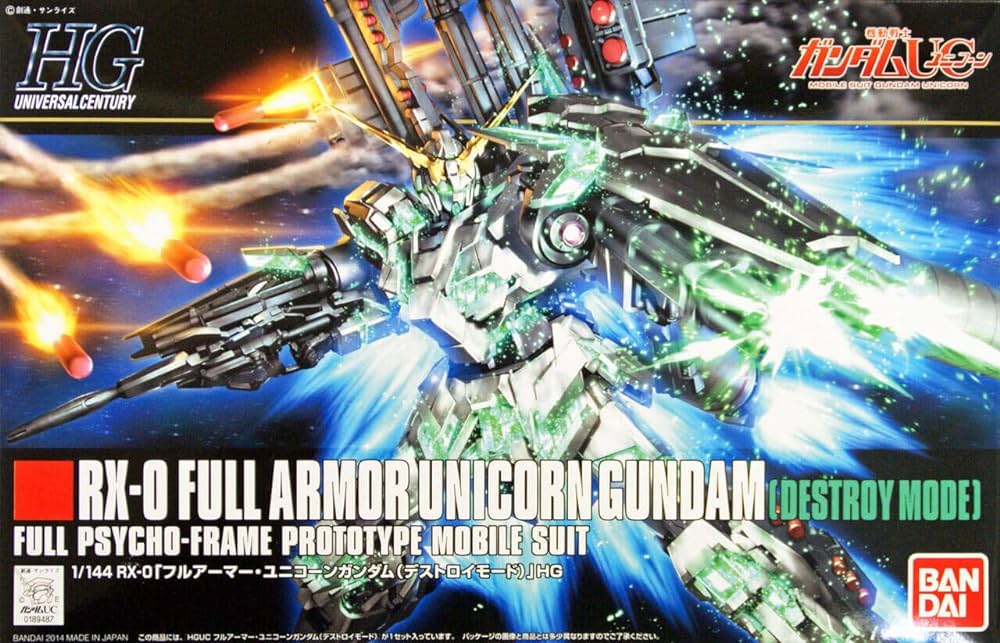 Gunpla HG 1/144 - 178 Full Armor Unicorn Gundam (Destroy Mode)