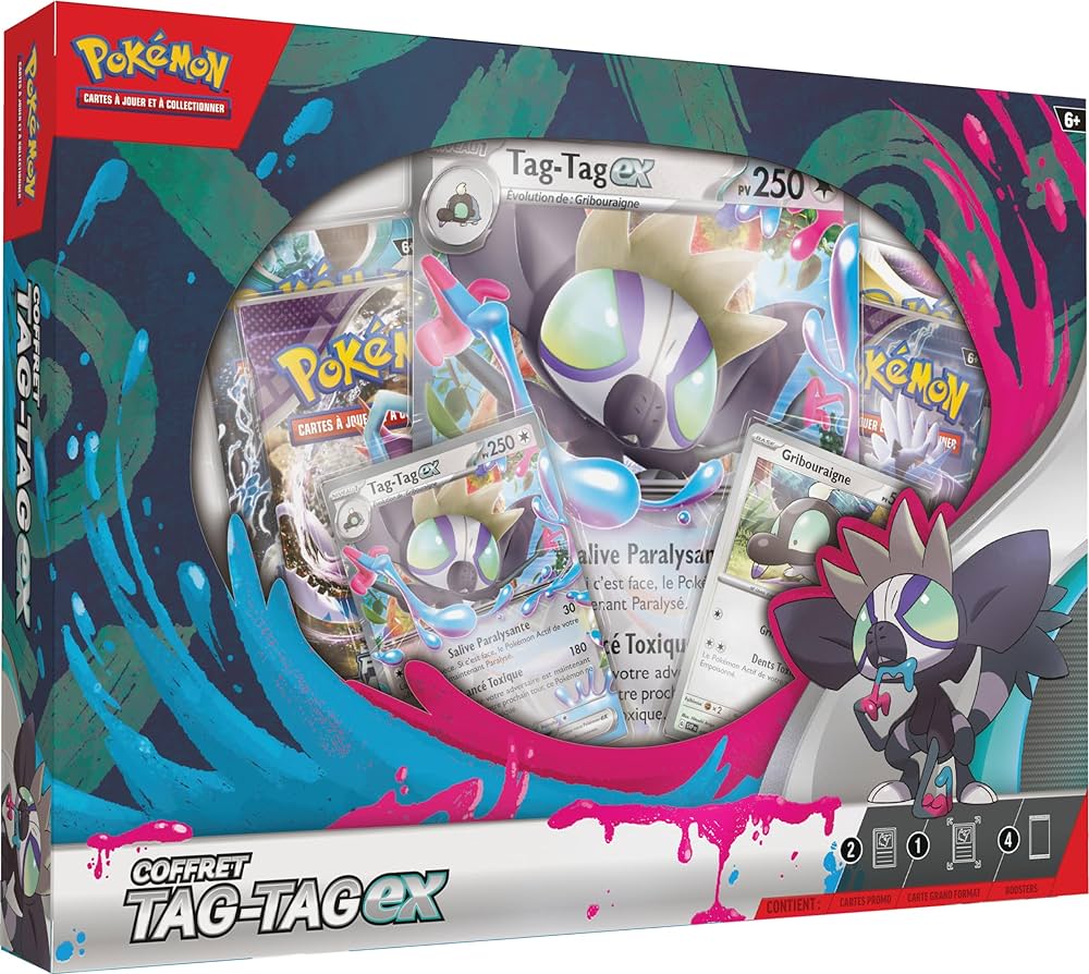 Pokémon JCC - Coffret Tag-Tag ex (4 boosters) 2024/04