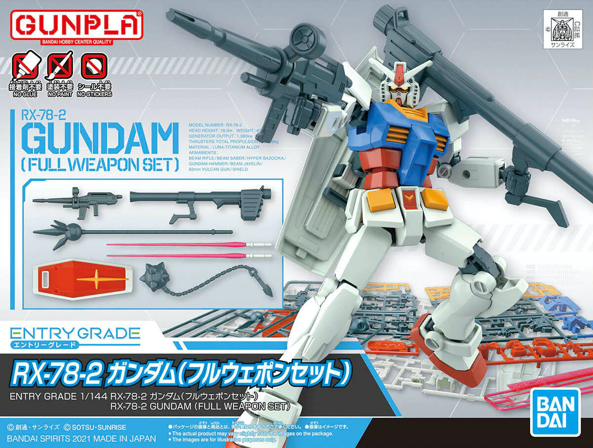 Gunpla EG - Gundam Rx-78-2 Full Weapon Set