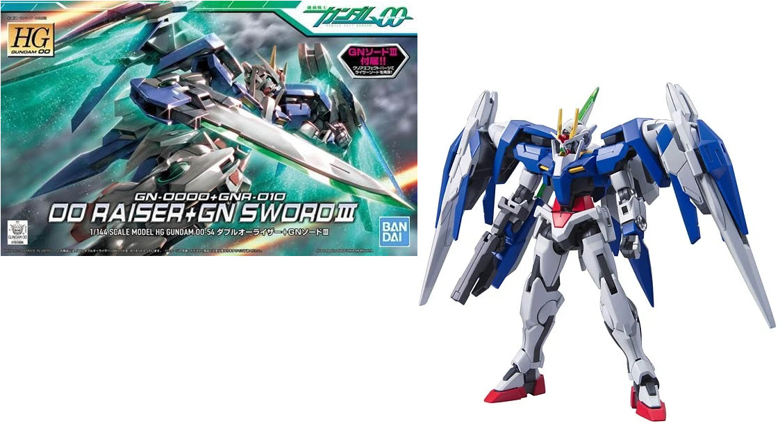 Gunpla HG 1/144 - Gundam OO Raiser+Gn Sword III