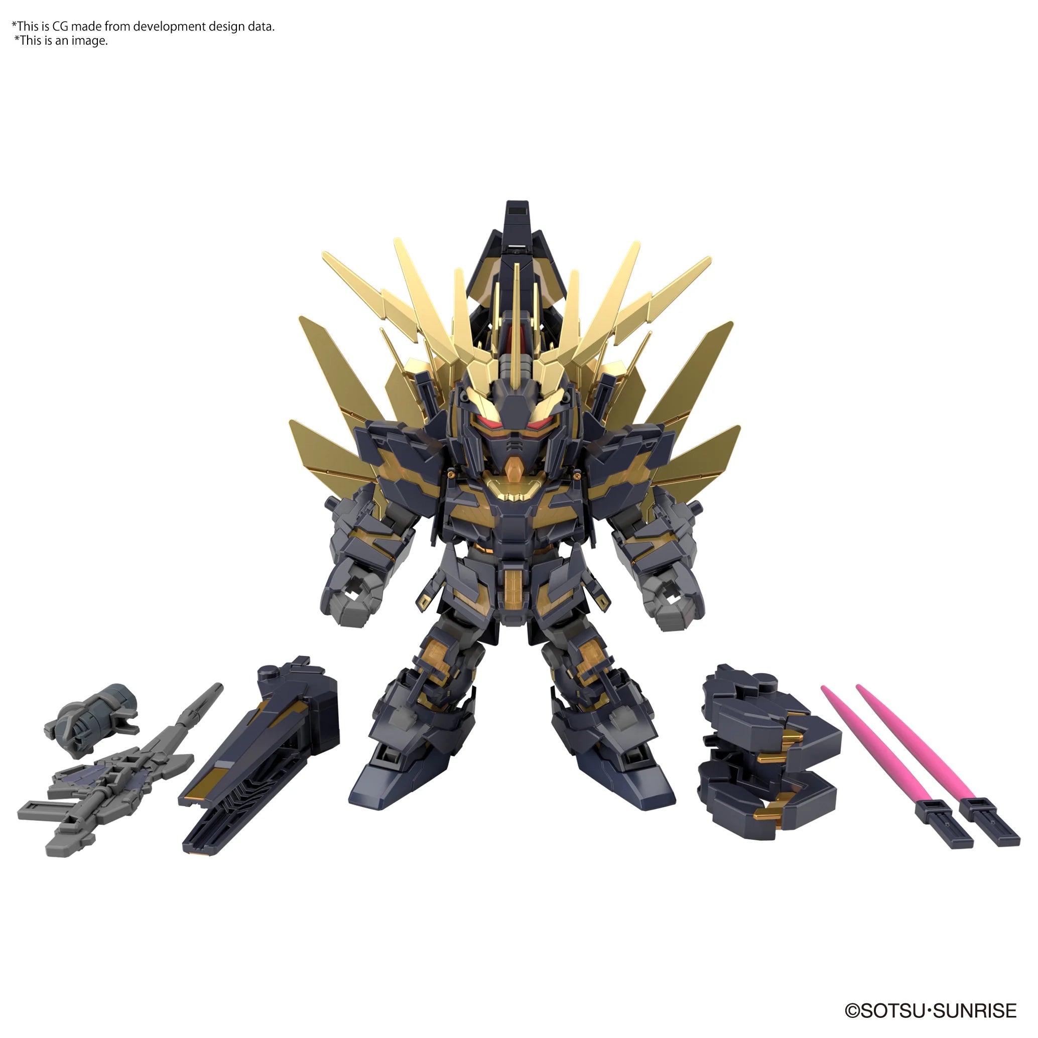 GUNDAM - SD Gundam Cross Silhouette Unicorn 02 Banshee & Norn Parts