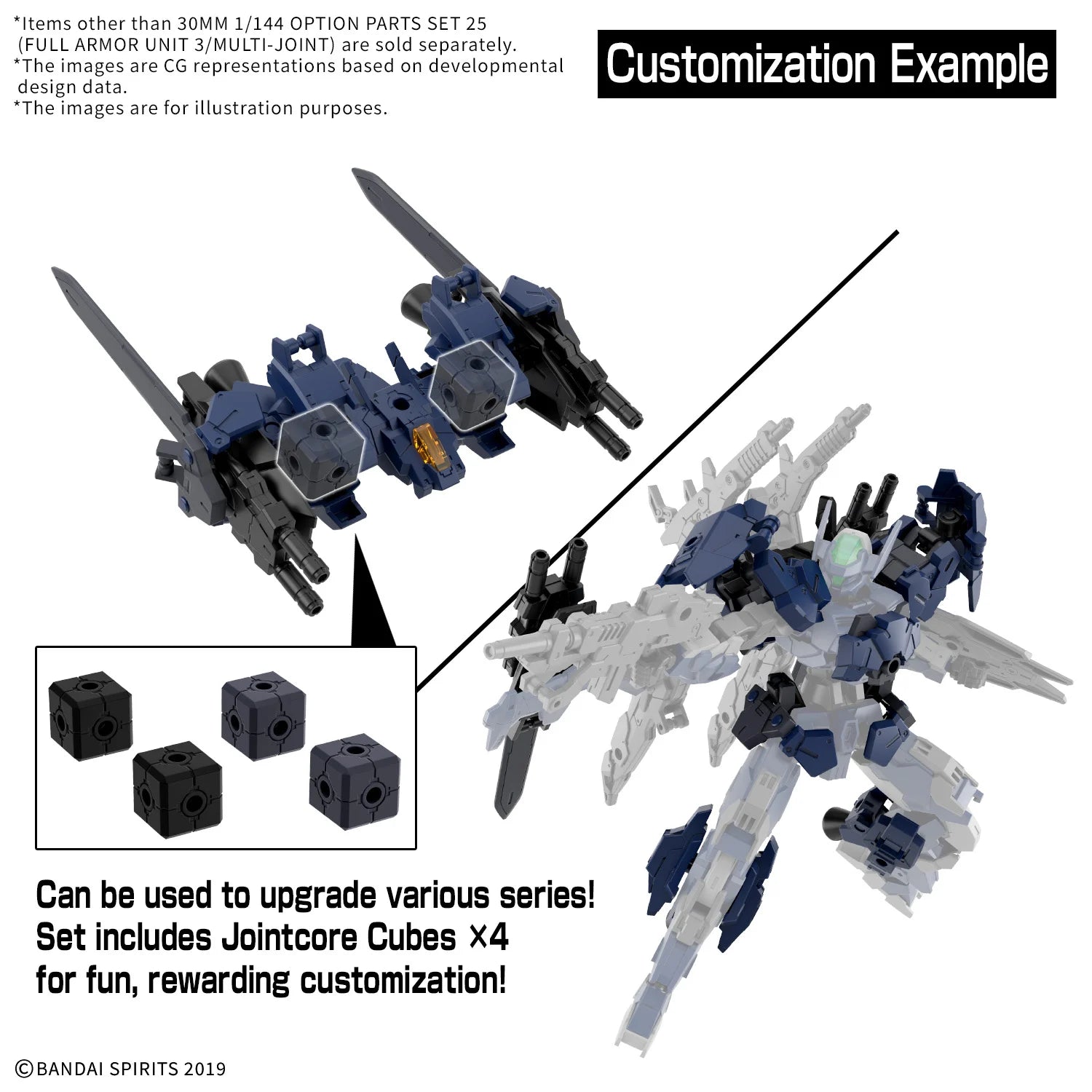 Model Kit 30 Minutes Missions - 1/144 Opt Part Set 25 (Full Armor Unit 3/Multi-Joint) (PRÉCOMMANDE)