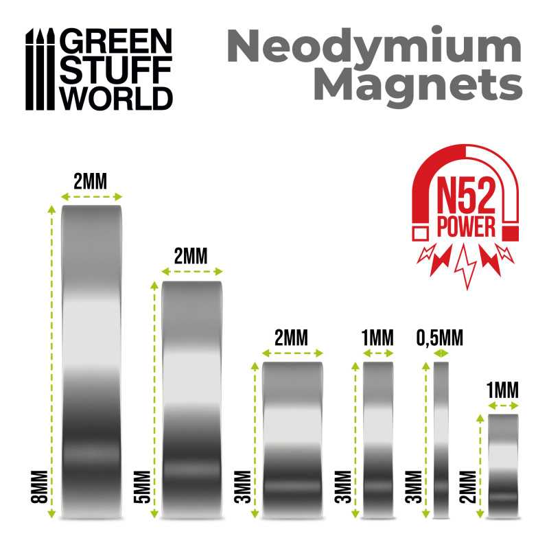 Green Stuff World - Aimants Néodymes 5x2mm