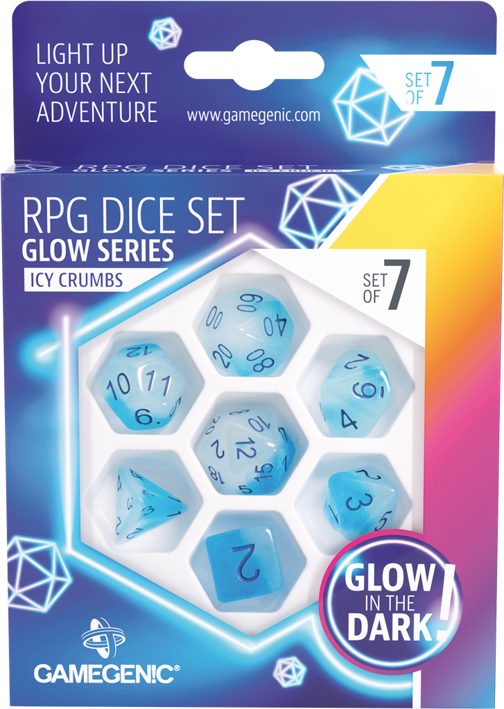 Glow Series - Set de 7 dés : Icy Crumbs