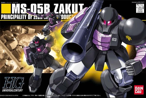 Gunpla HG 1/144 - 068 MS - 05B Zaku I Black Tri Stars - MEKA NEKO