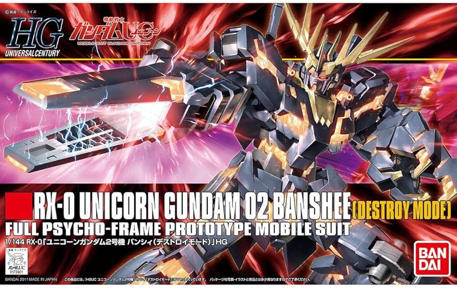 Gunpla HG 1/144 - 134 RX - 0 Unicorn Gundam 02 Banshee (Destroy Mode) - MEKA NEKO