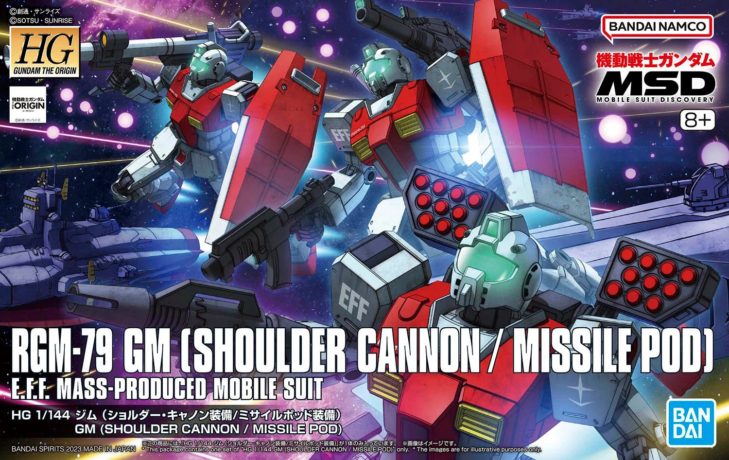 Gunpla HG 1/144 - RGM - 79 GM (Shoulder Cannon / Missile Pod) - MEKA NEKO