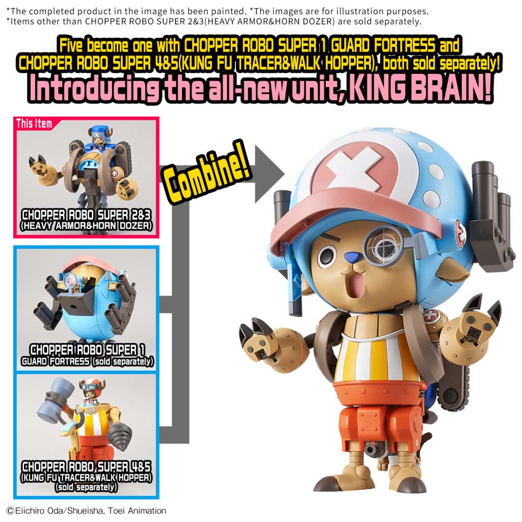 MK One Piece : Chopper Robo Super 2&3 Heavy Armor & Horn Dozer [PRÉCOMMANDE] - MEKA NEKO