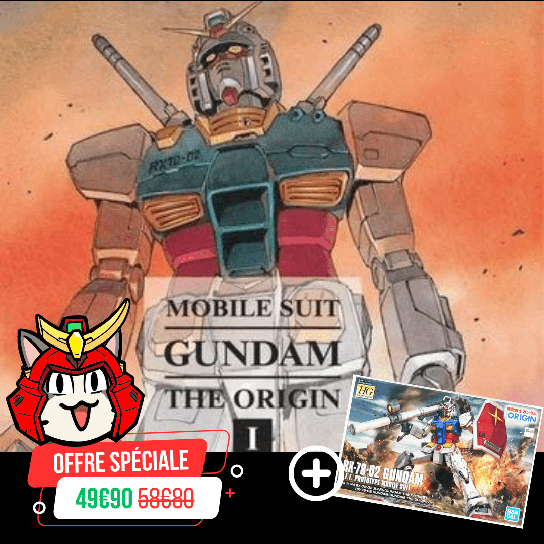 Offre Spéciale : Gundam The Origin Tome 1 + Gunpla HG 1/144 Gundam RX 78 - 2 The Origin Ver - MEKA NEKO
