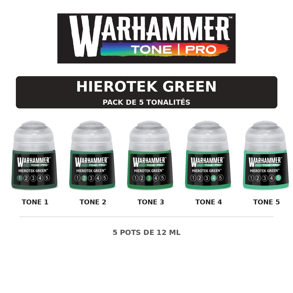 Pack Warhammer Tone Pro Hierotek Green - 5 tonalités