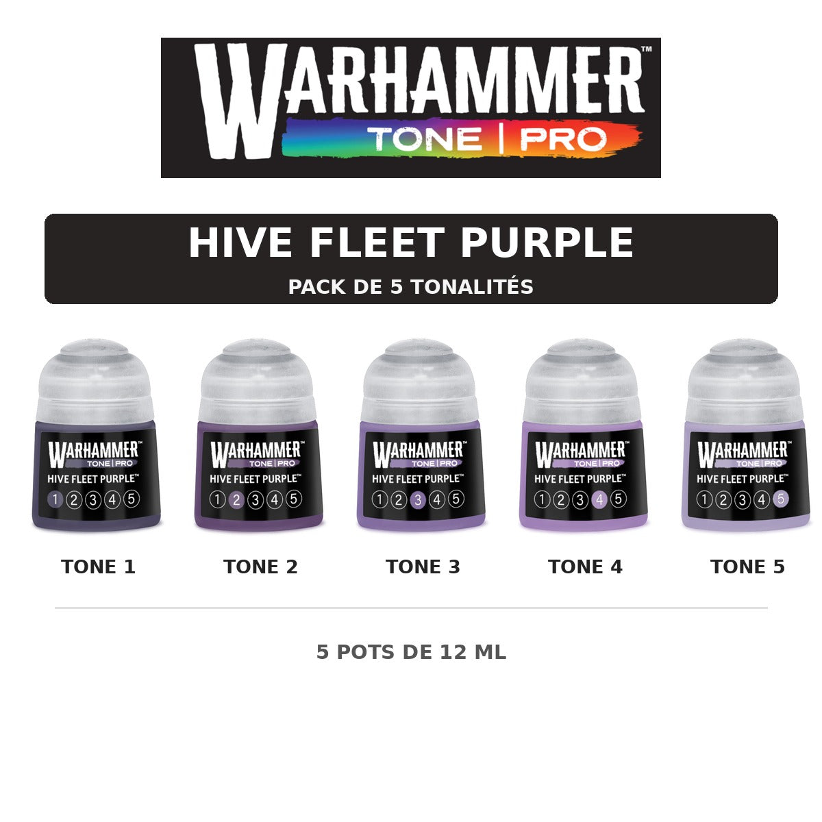 Pack Warhammer Tone Pro Hive Fleet Purple - 5 tonalités