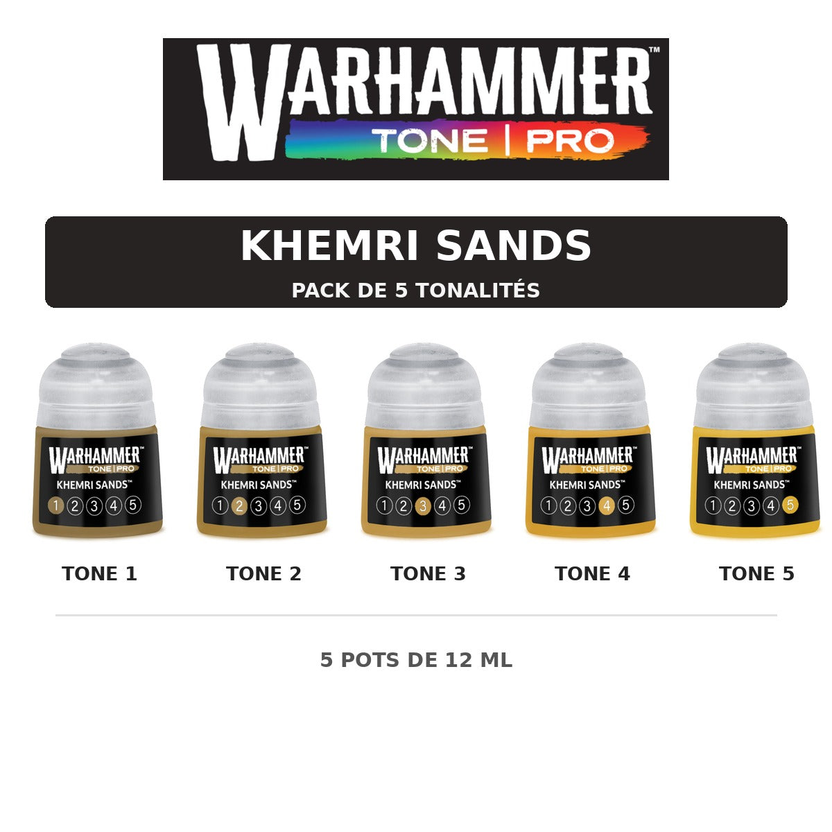 Pack Warhammer Tone Pro Khemri Sands - 5 tonalités
