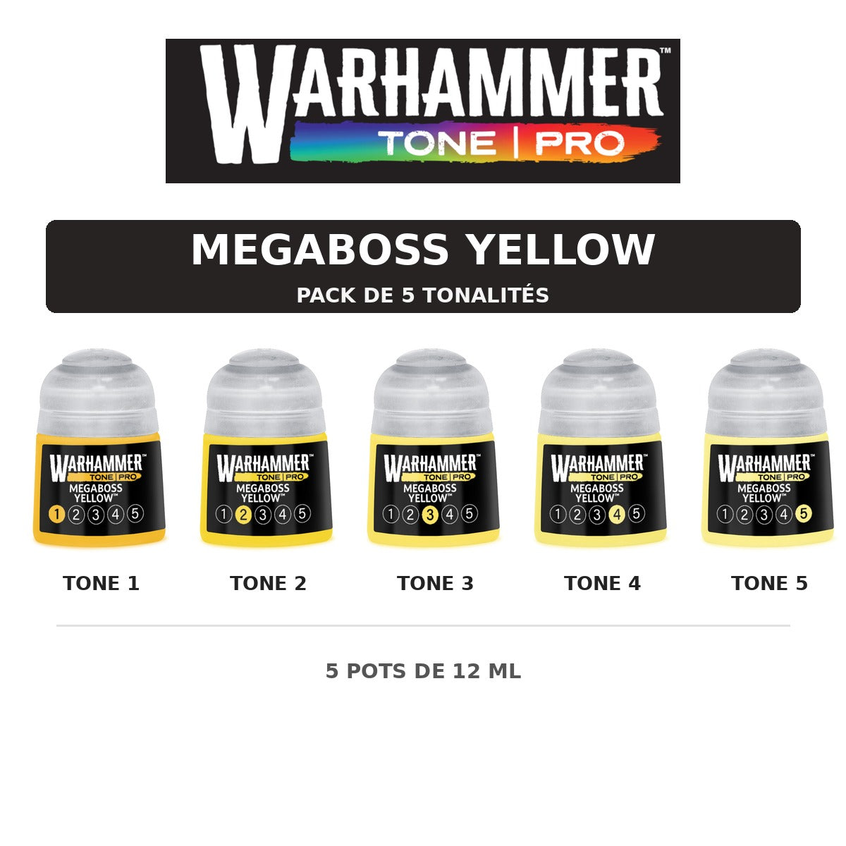 Pack Warhammer Tone Pro Megaboss Yellow - 5 tonalités