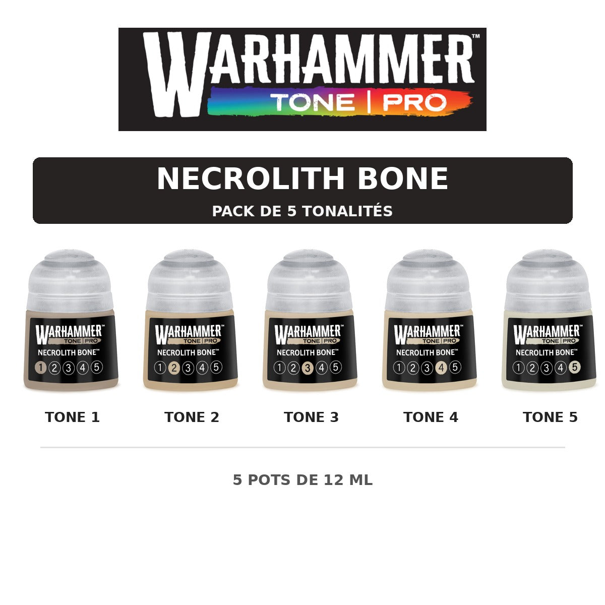 Pack Warhammer Tone Pro Necrolith Bone - 5 tonalités