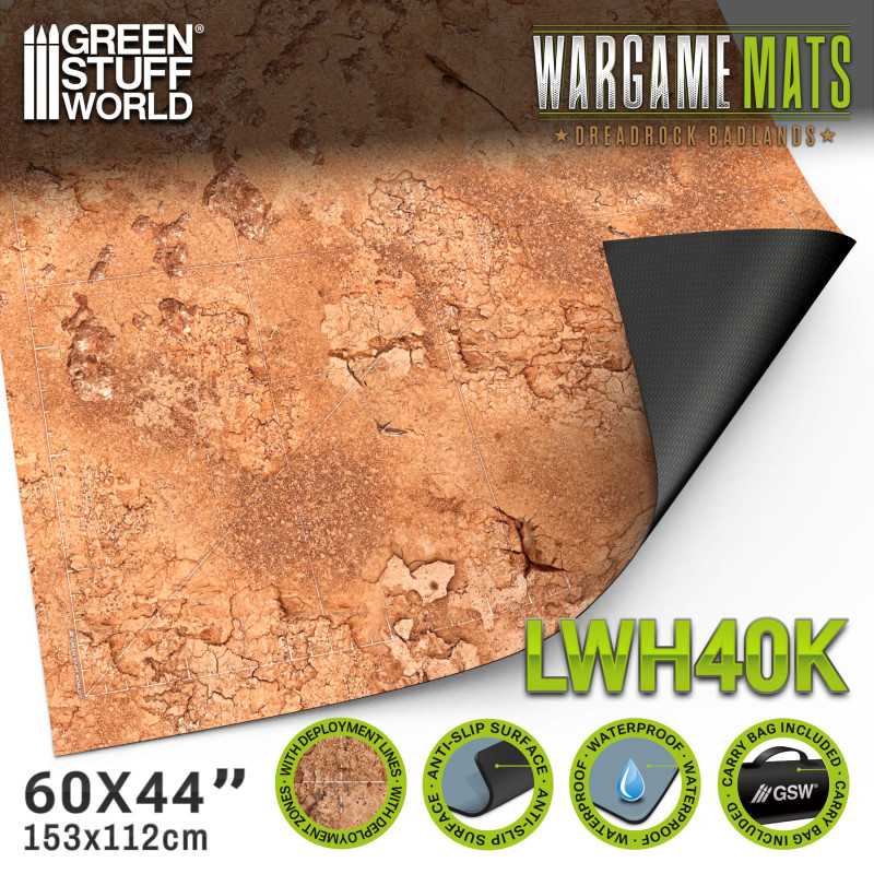 Green Stuff World - Tapis de Wargame : Dreadrock Badlands
